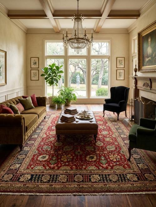 Vintage Red Classic Traditional 10' x 13' Tabriz Persian Rug