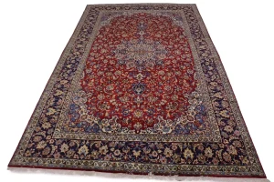 Vintage Red Traditional 10x17 Najafabad Persian Rug