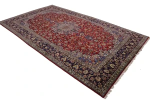 Vintage Red Traditional 10x17 Najafabad Persian Rug