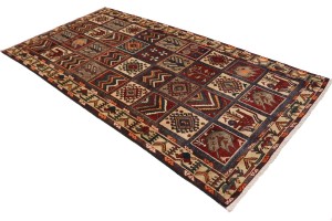 Vintage Rusty Red Floral Garden 5X10 Bakhtiari Persian Rug