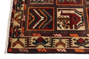 Vintage Rusty Red Floral Garden 5X10 Bakhtiari Persian Rug