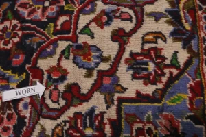 Vintage Red Traditional 10X13 Kashan Persian Rug