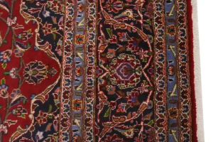 Vintage Red Traditional 10X13 Kashan Persian Rug