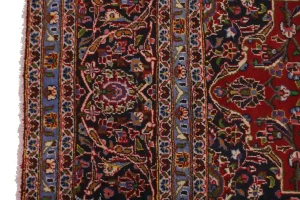 Vintage Red Traditional 10X13 Kashan Persian Rug