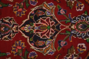 Vintage Red Traditional 10X13 Kashan Persian Rug