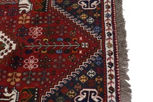 Red Tribal 4X5 Shiraz Persian Rug