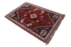 Red Tribal 4X5 Shiraz Persian Rug