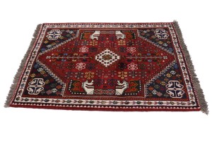 Red Tribal 4X5 Shiraz Persian Rug