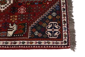 Red Tribal 4X5 Shiraz Persian Rug