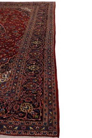 Vintage Red Traditional 10X13 Kashan Persian Rug