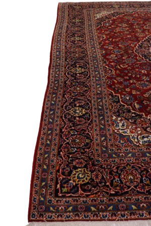 Vintage Red Traditional 10X13 Kashan Persian Rug