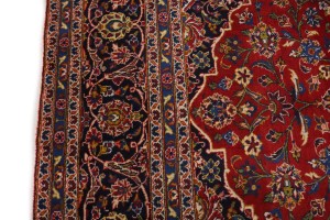 Vintage Red Traditional 10X13 Kashan Persian Rug