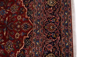 Vintage Red Traditional 10X13 Kashan Persian Rug