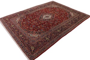 Vintage Red Traditional 10X13 Kashan Persian Rug