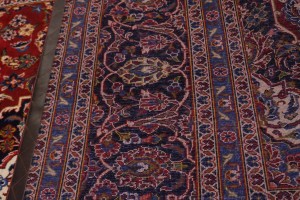 Vintage Red Traditional 10X13 Kashan Persian Rug