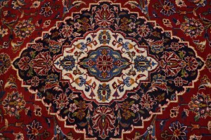 Vintage Red Traditional 10X13 Kashan Persian Rug