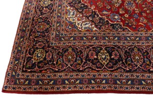 Vintage Red Traditional 10X13 Kashan Persian Rug