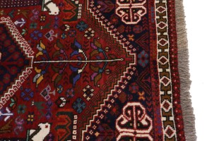 Red Tribal 4X5 Shiraz Persian Rug
