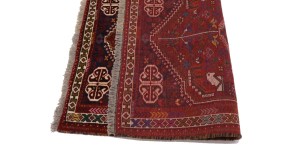 Red Tribal 4X5 Shiraz Persian Rug