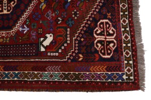 Red Tribal 4X5 Shiraz Persian Rug