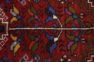 Red Tribal 4X5 Shiraz Persian Rug