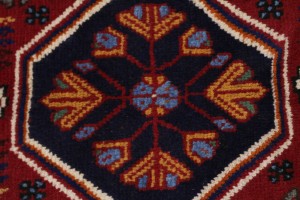 Red Tribal 4X5 Shiraz Persian Rug