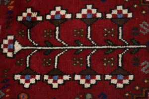 Red Tribal 4X5 Shiraz Persian Rug