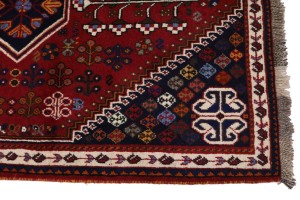 Red Tribal 4X5 Shiraz Persian Rug