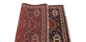 Brick Red Tribal 3'5X5 Shiraz Persian Rug