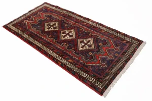 Vintage Red Tribal 3X6 Sirjan Persian Rug