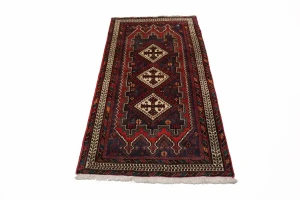 Vintage Red Tribal 3X6 Sirjan Persian Rug