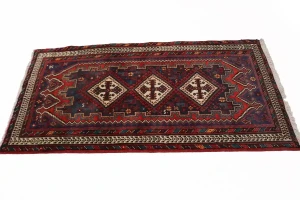 Vintage Red Tribal 3X6 Sirjan Persian Rug