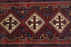 Vintage Red Tribal 3X6 Sirjan Persian Rug