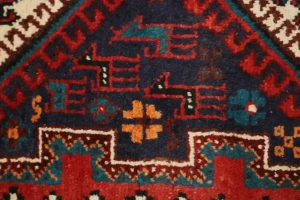 Vintage Red Tribal 3X6 Sirjan Persian Rug