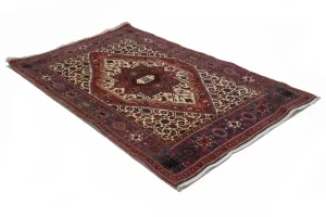 Vintage Floral Geometric 3X5 Bidjar Persian Rug