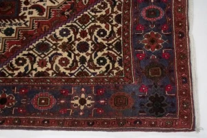Vintage Floral Geometric 3X5 Bidjar Persian Rug