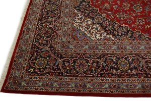 Vintage Red Traditional 10X13 Kashan Persian Rug