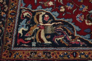 Vintage Red Traditional 7X10 Sabzevar Persian Rug