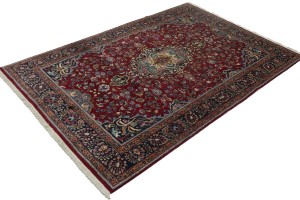 Vintage Red Traditional 7X10 Sabzevar Persian Rug