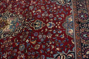 Vintage Red Traditional 7X10 Sabzevar Persian Rug