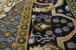 Vintage Cream Pictorial 5X9 Shahreza Persian Rug