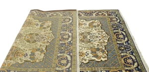 Vintage Cream Pictorial 5X9 Shahreza Persian Rug