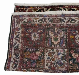 Cream Vintage Floral 4X5 Tribal Bakhtiari Persian Oriental Rug
