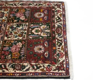 Cream Vintage Floral 4X5 Tribal Bakhtiari Persian Oriental Rug