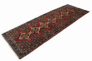 Red Floral 3X9 Bidjar Persian Runner Rug