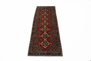 Red Floral 3X9 Bidjar Persian Runner Rug