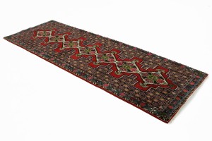 Red Floral 3X9 Bidjar Persian Runner Rug
