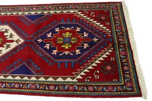 Vintage Red Tribal 4X13 Tabriz Persian Runner Rug
