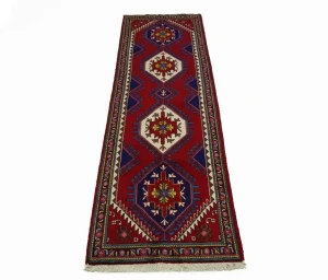 Vintage Red Tribal 4X13 Tabriz Persian Runner Rug
