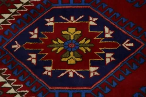 Vintage Red Tribal 4X13 Tabriz Persian Runner Rug